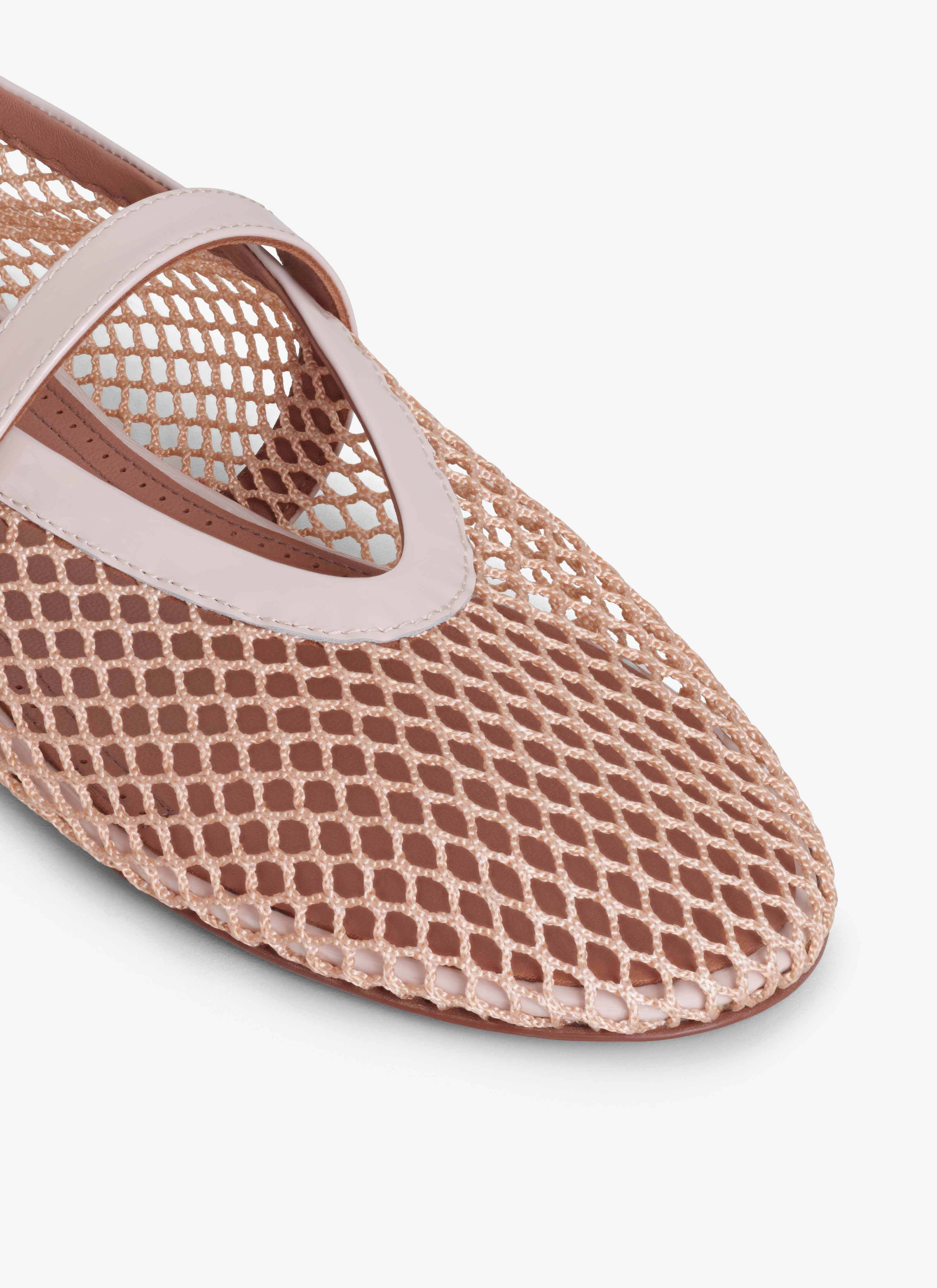 【ALAIA】FISHNET BALLET FLATS バックル バレエシューズ ALAÏA フィッシュネット フラットバレエシューズ | バレリーナ
