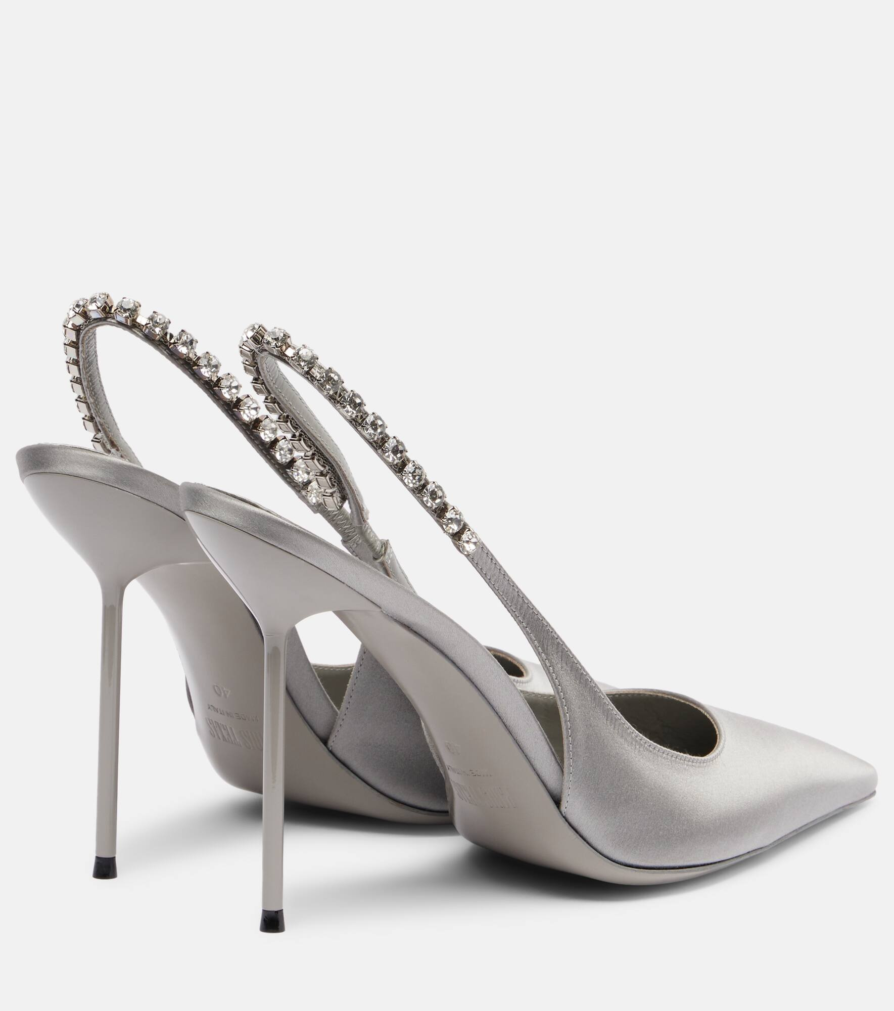 Lidia 105 embellished satin slingback pumps - 2