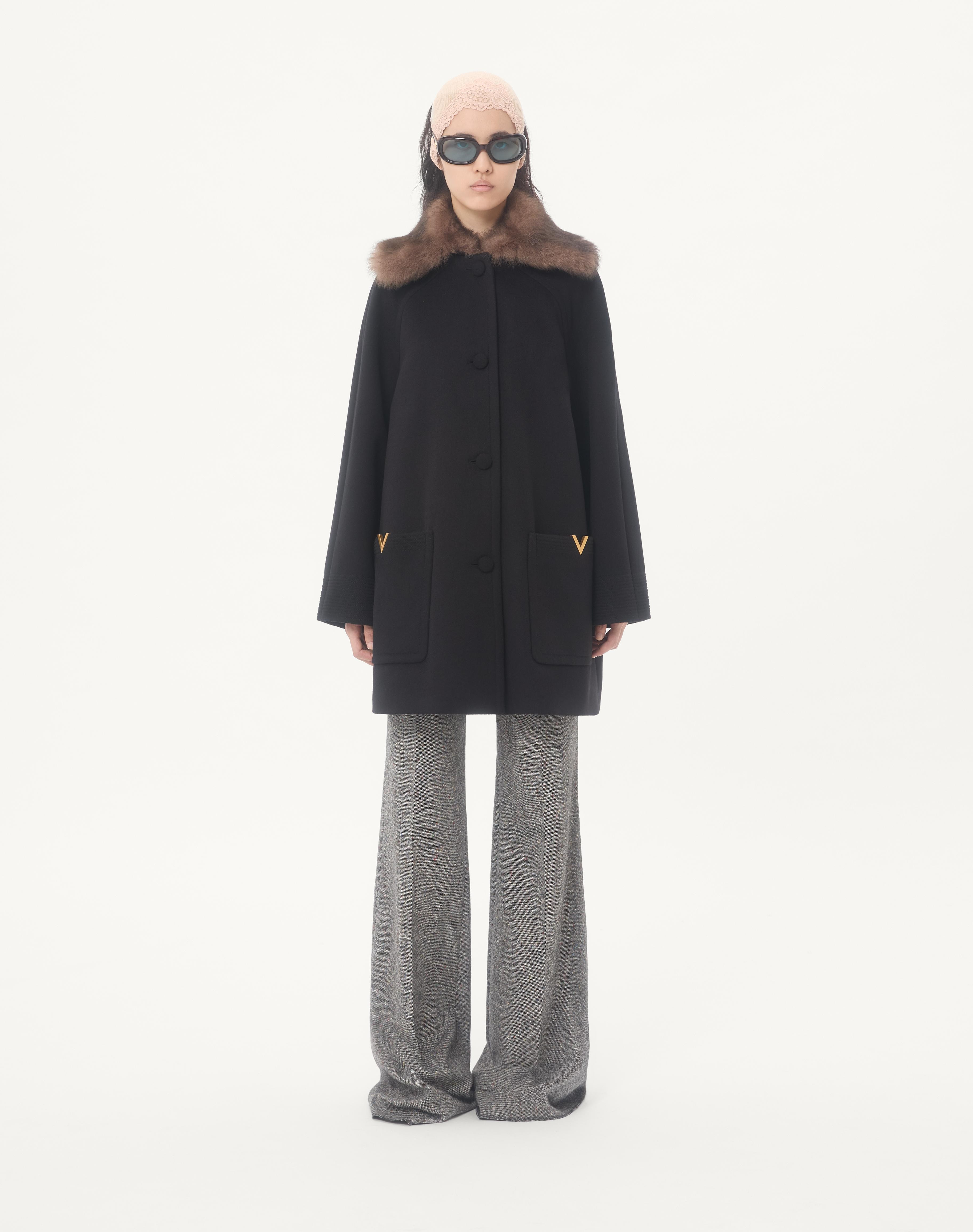 WOOL DRAP COAT - 4
