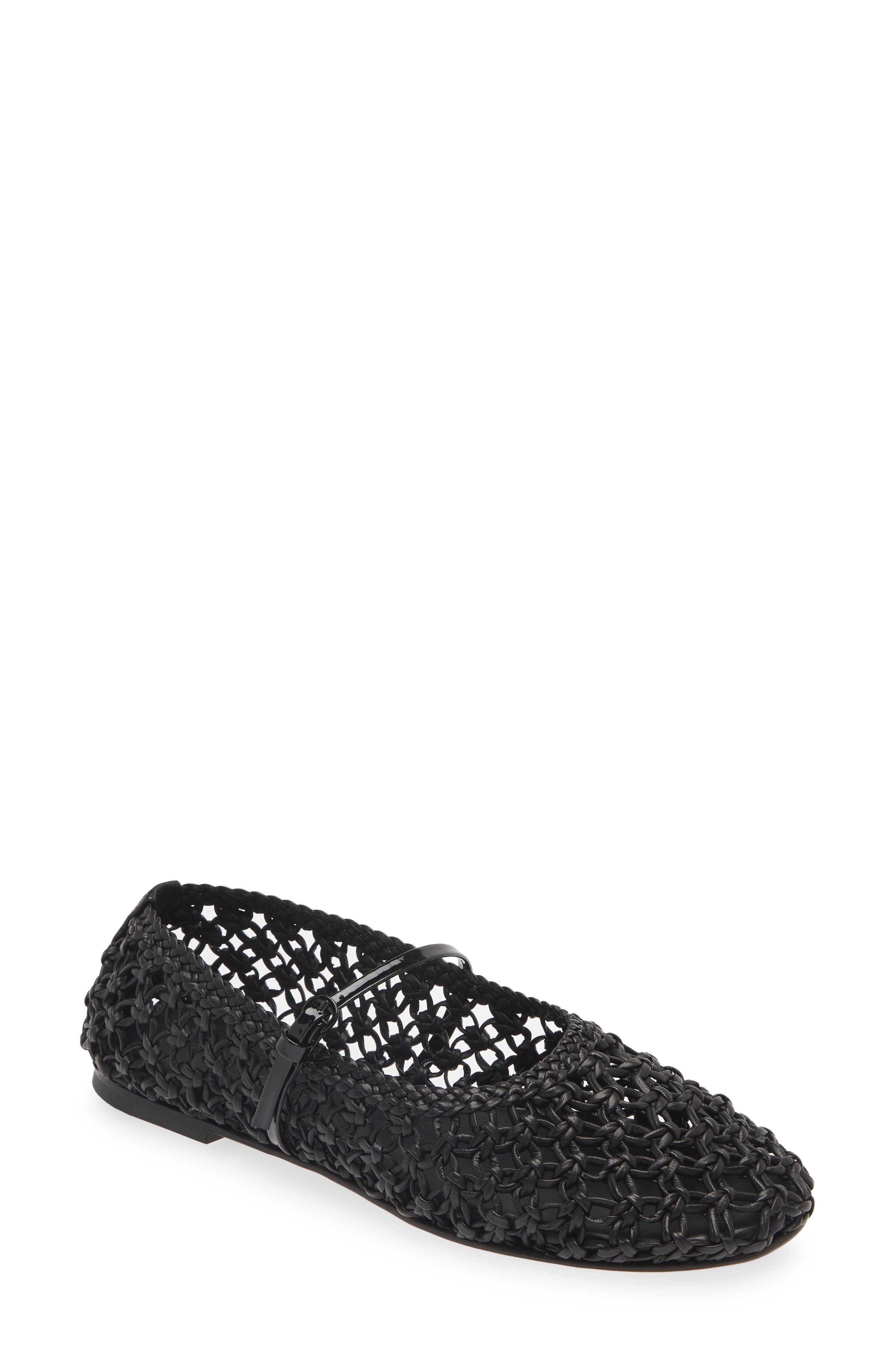 Dear Frances Balla Weave Mary Jane Flat in Black Weave at Nordstrom - 1