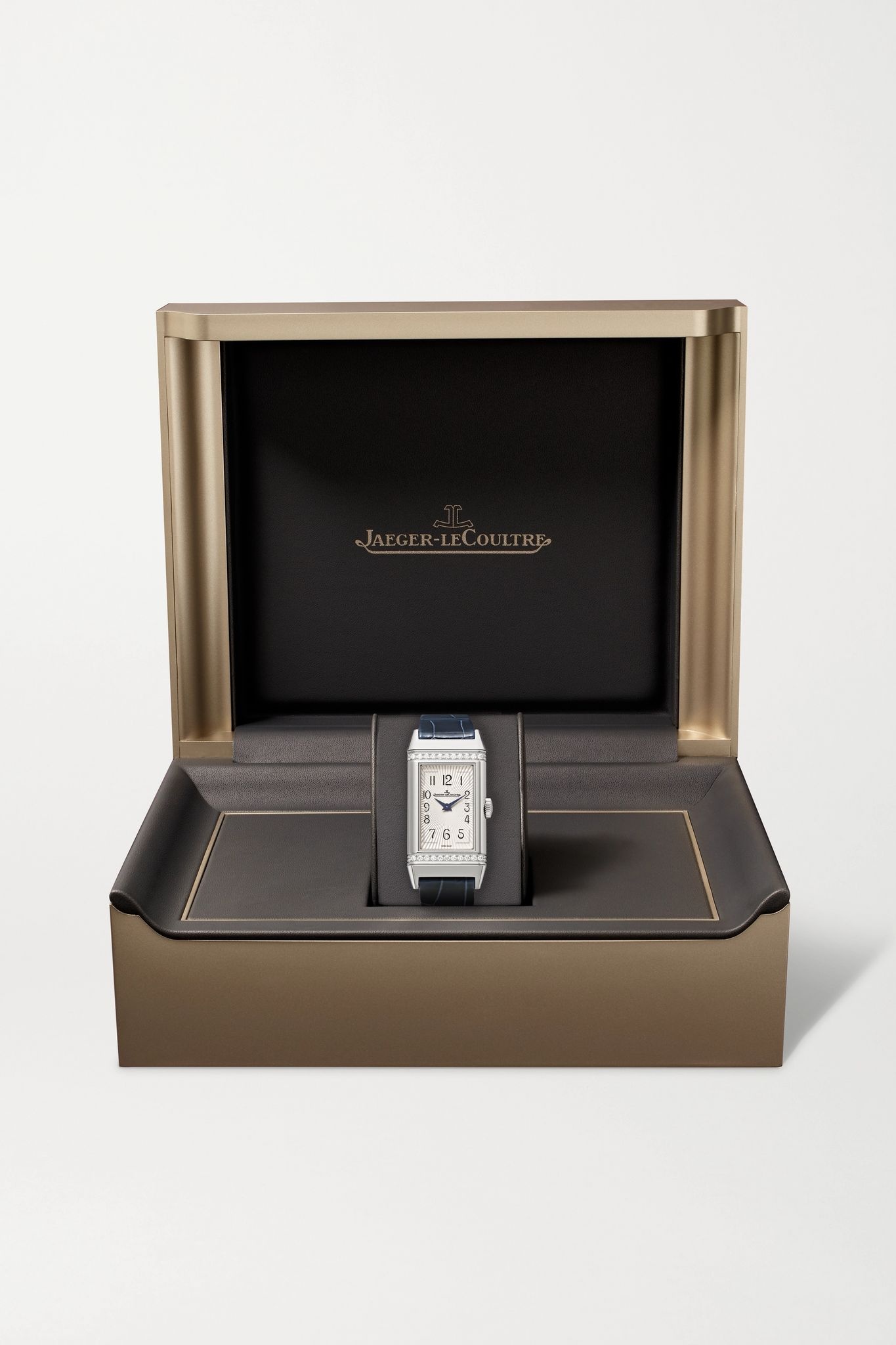 Reverso One medium 20mm stainless steel, diamond and alligator watch - 9