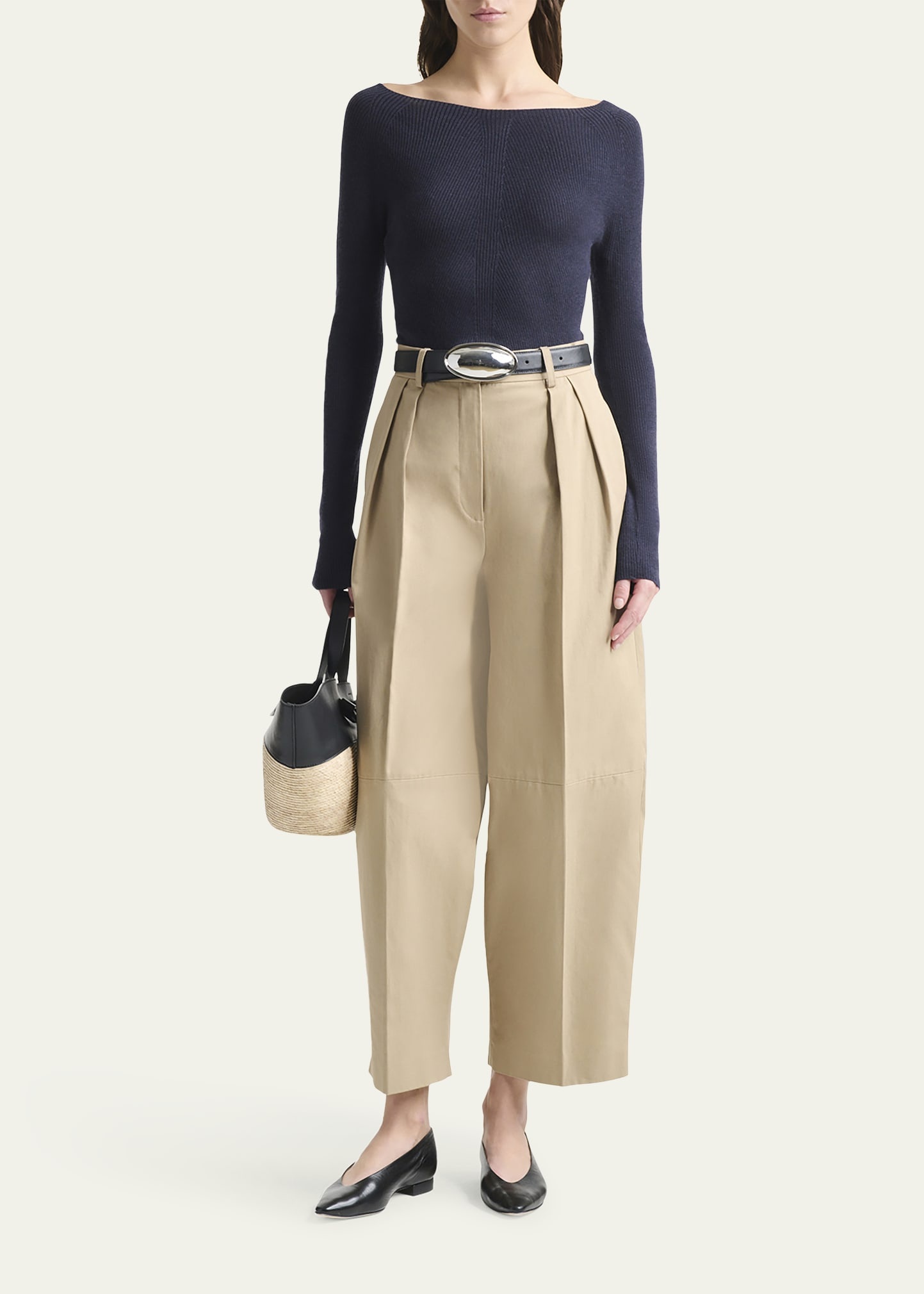 Dash Pleated Wide-Leg Ankle Pants - 2