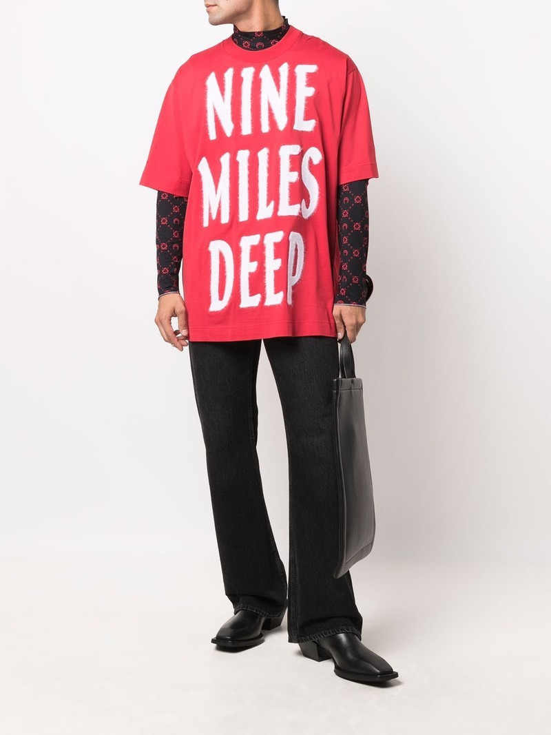 Givenchy slogan-print drop-shoulder T-shirt outlook