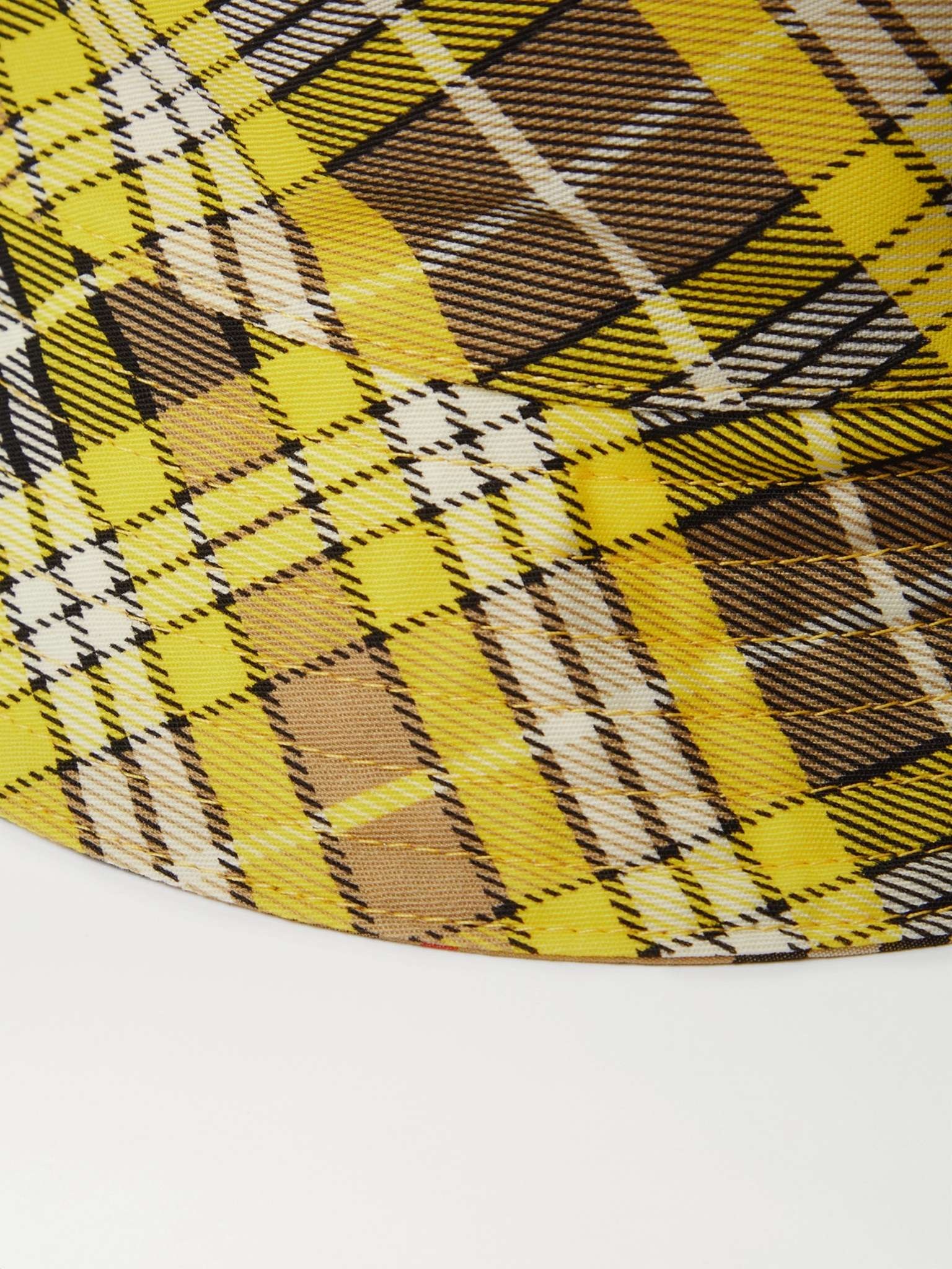 Checked Cotton-Canvas Bucket Hat - 3