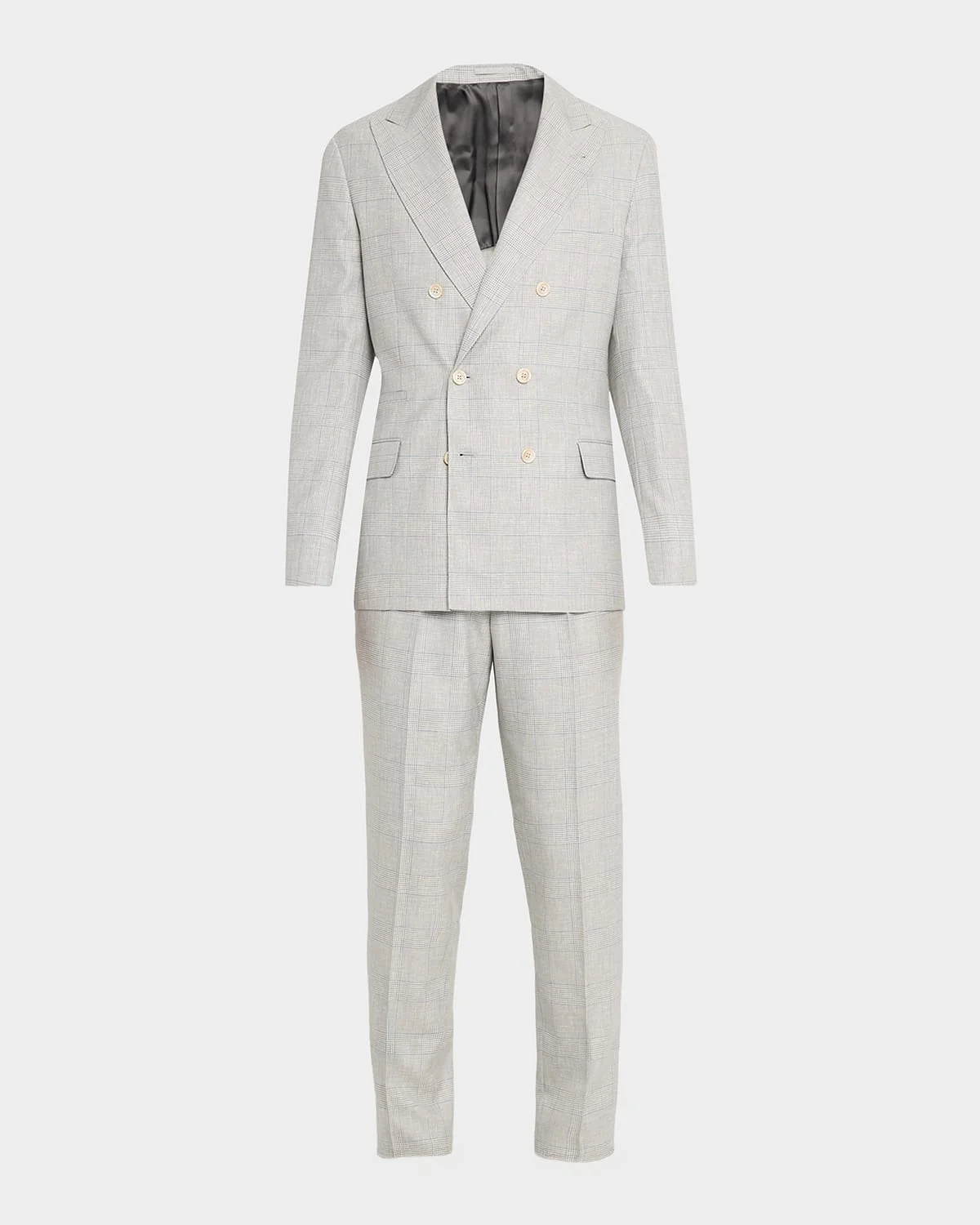 Men's Virgin Wool Glen Plaid Suit - 1