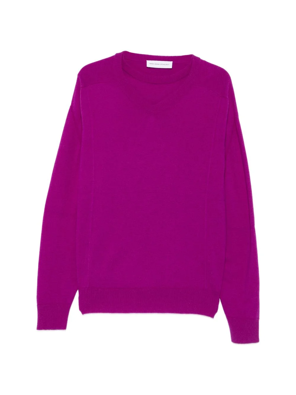 layered-neckline rib-trimmed cardigan - 1
