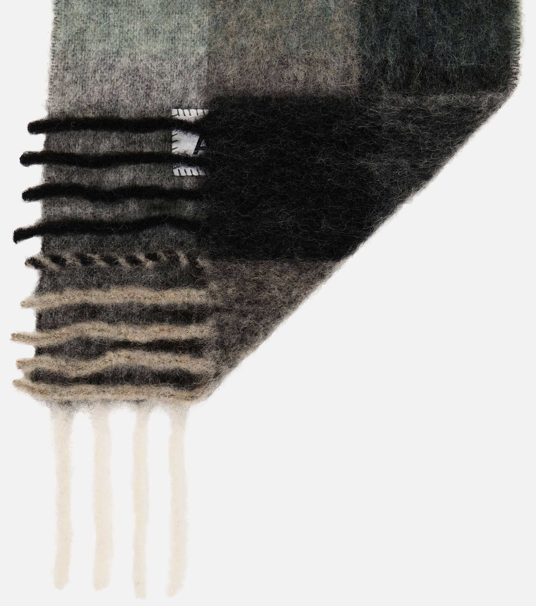 Checked alpaca wool-blend scarf - 5