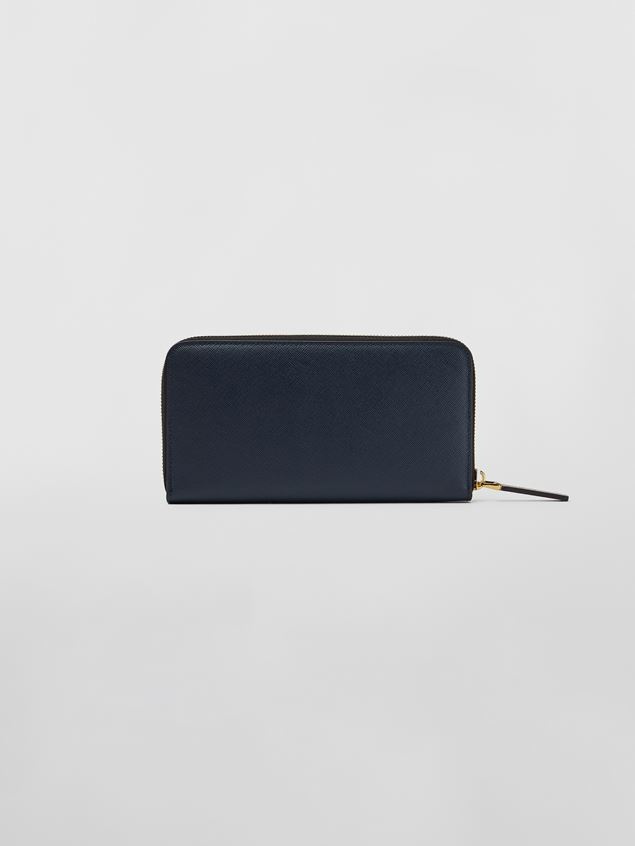 RECTANGULAR ZIP-AROUND WALLET IN THREE-COLOURED SAFFIANO LEATHER - 3