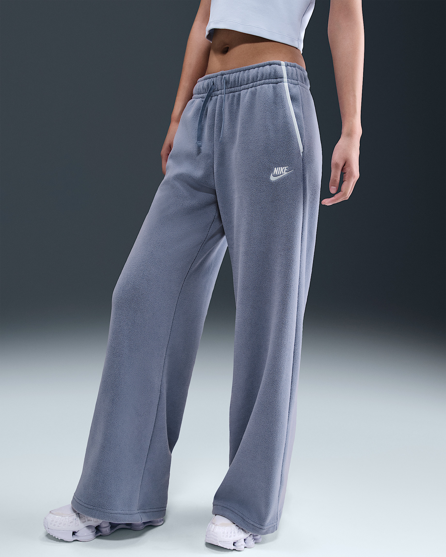 Nike Sportswear Club Fleece Women's Mid-Rise Wide-Leg Cozy Pants - 2