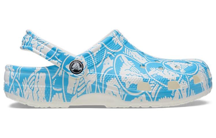 Crocs Classic Duke Print Clogs 'Blue White' 210003-4OX - 3