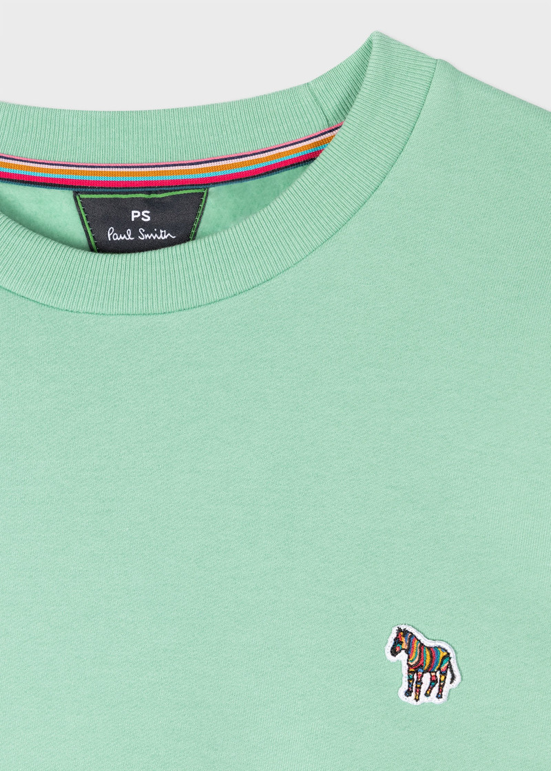 Paul Smith Pale Green Zebra Logo Cotton Sweatshirt outlook