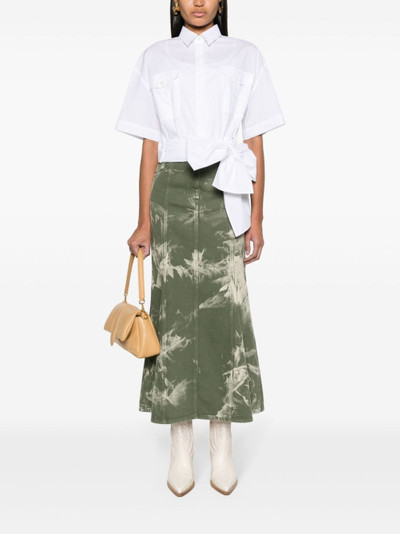 MSGM tie-dye fluted maxi skirt outlook