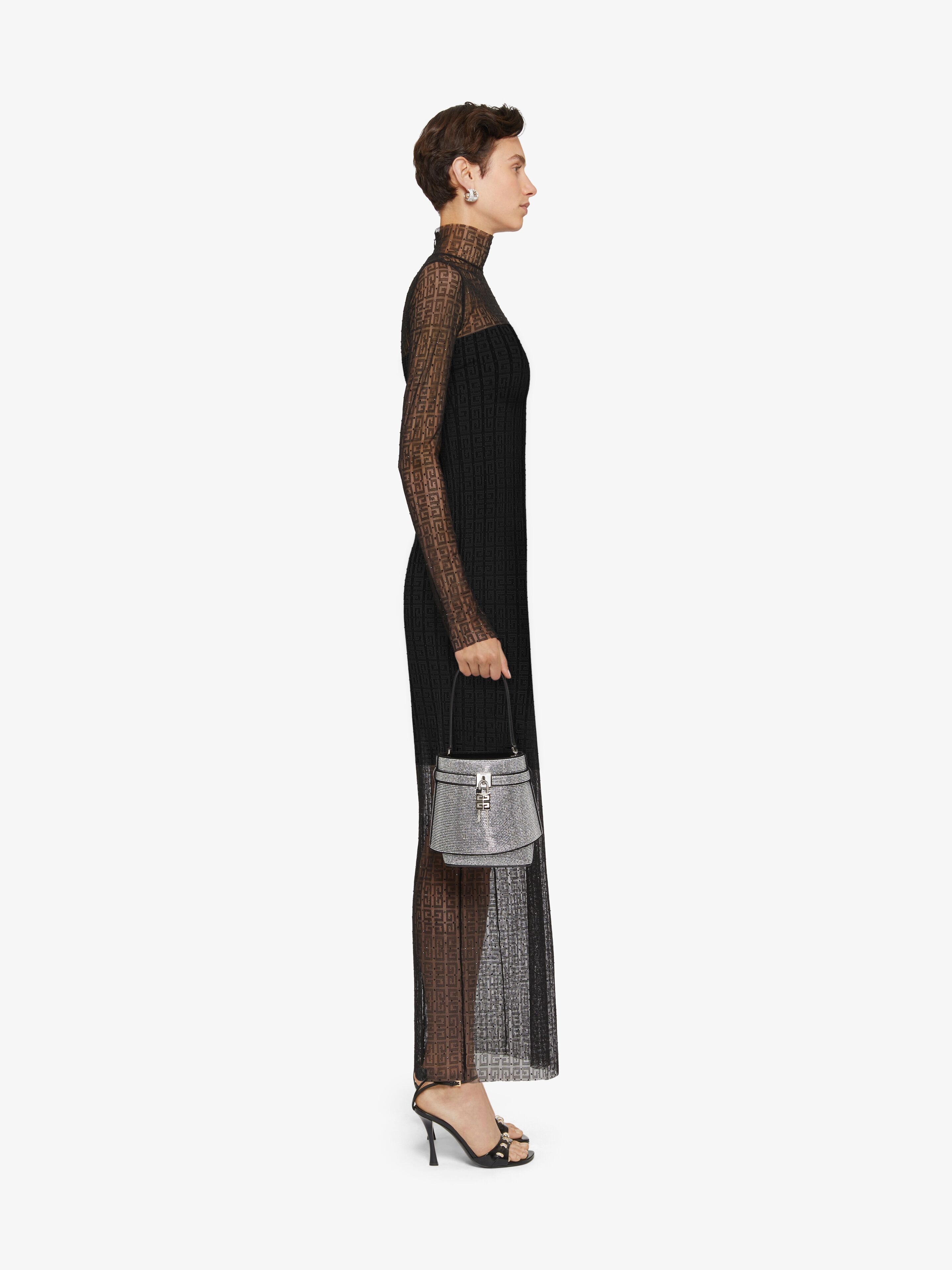 DRESS IN 4G LACE WITH RHINESTONES - 3