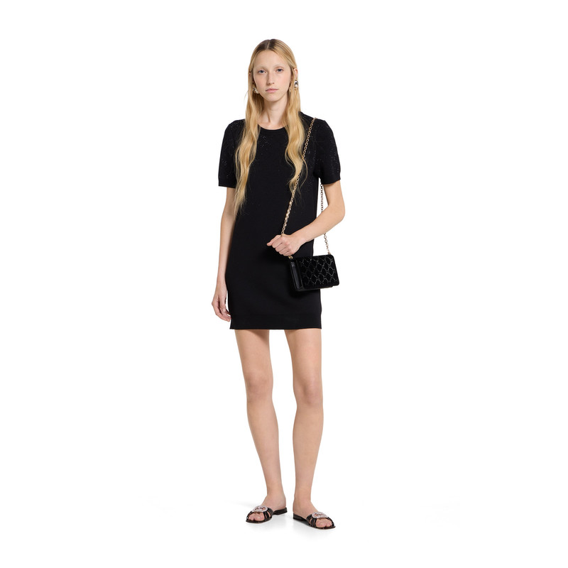 GUCCI Fine wool dress with GG crystals outlook