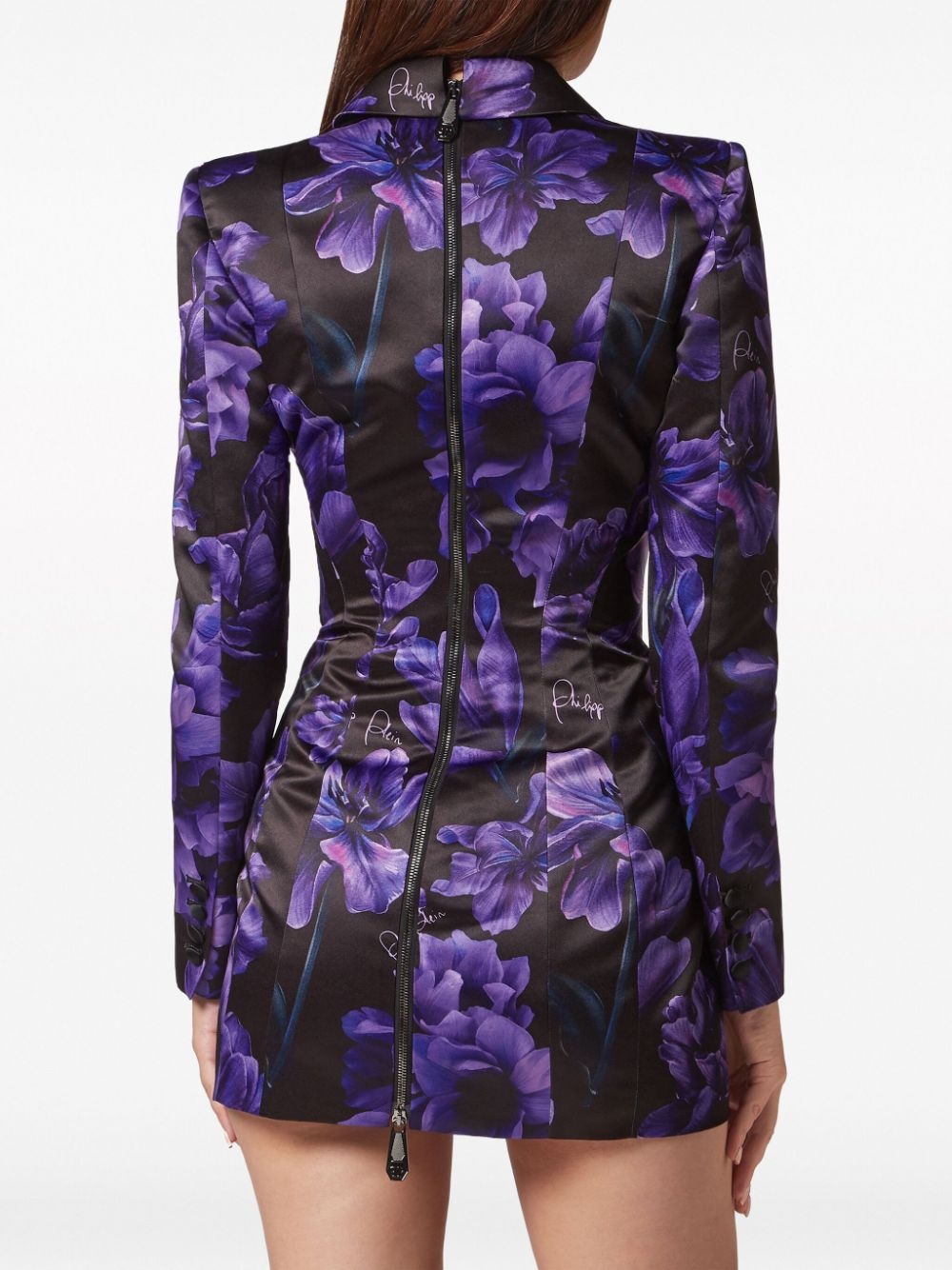 Duchesse floral-print minidress - 4