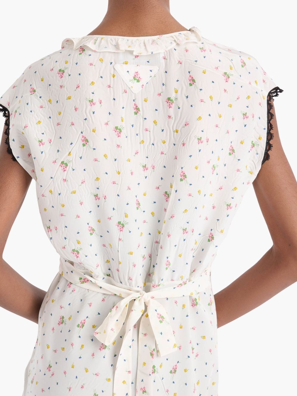 floral-print pongé dress - 6