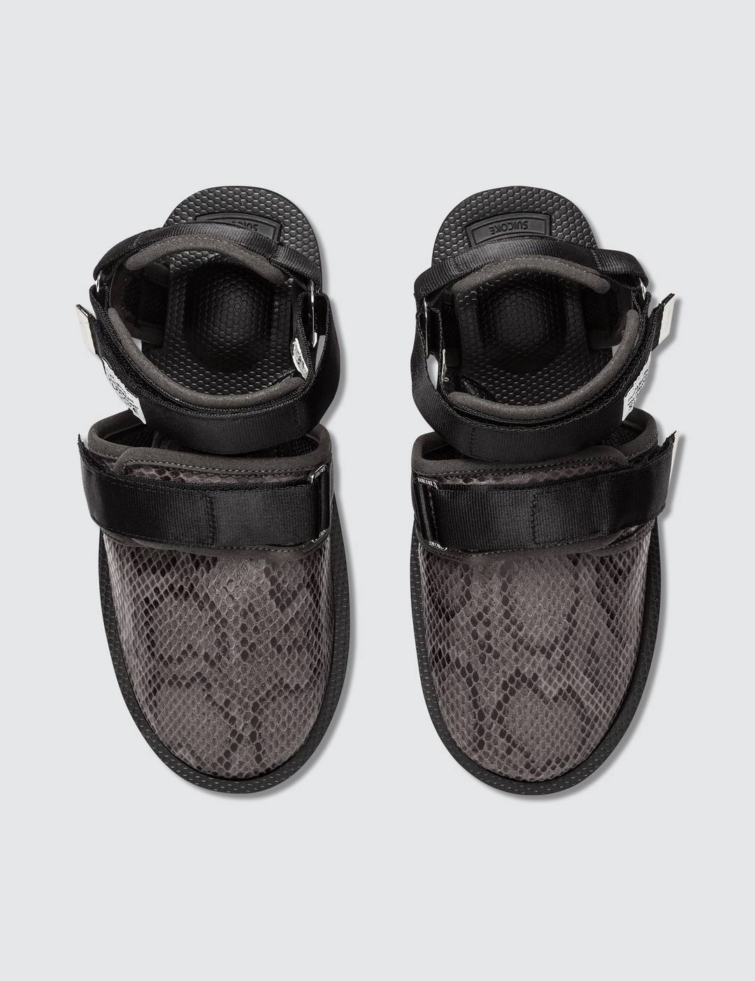 Snake-Effect Velcro Sandals - 3