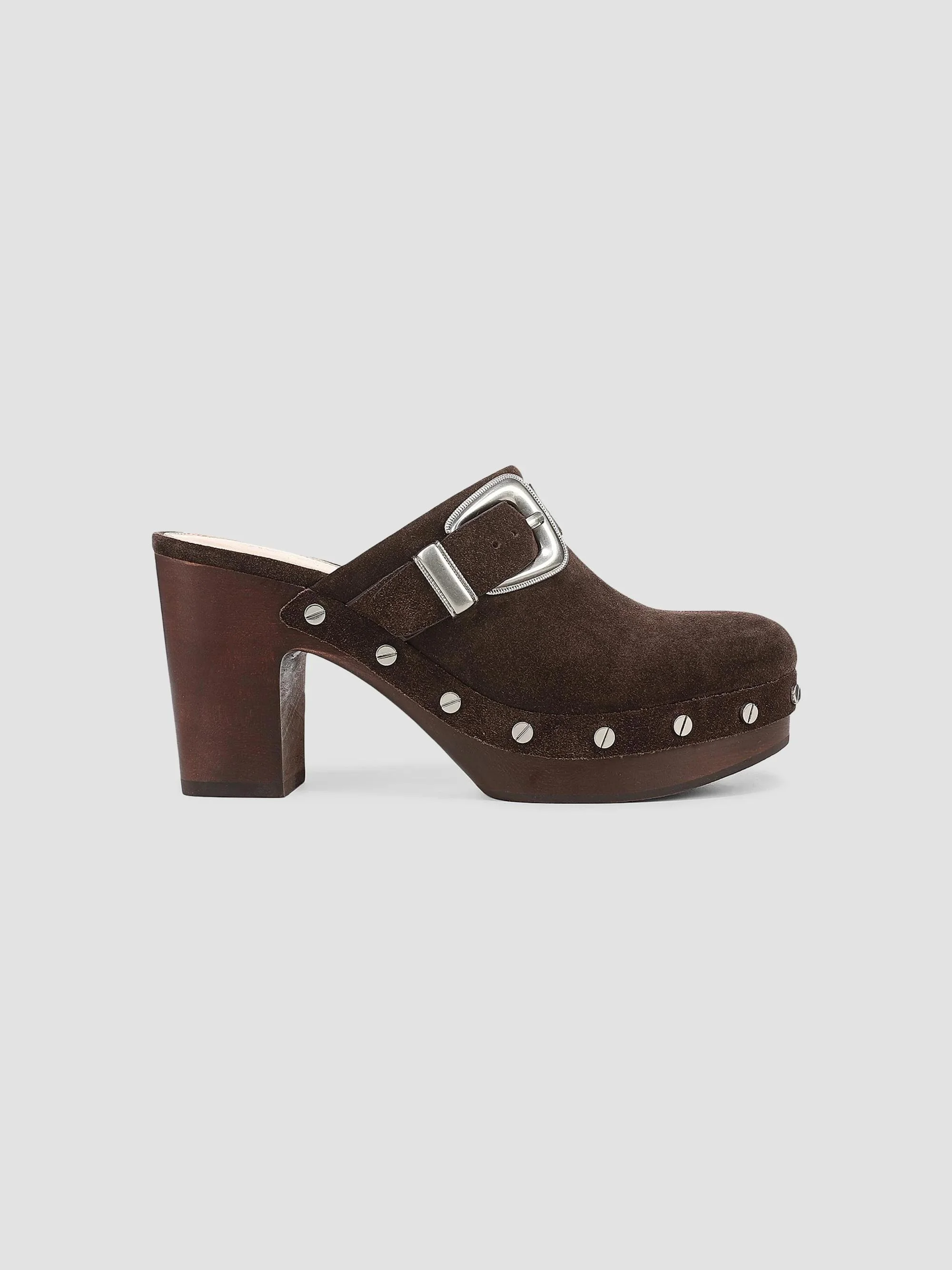 Women's Larken 95MM Suede Clogs - Espresso - 1