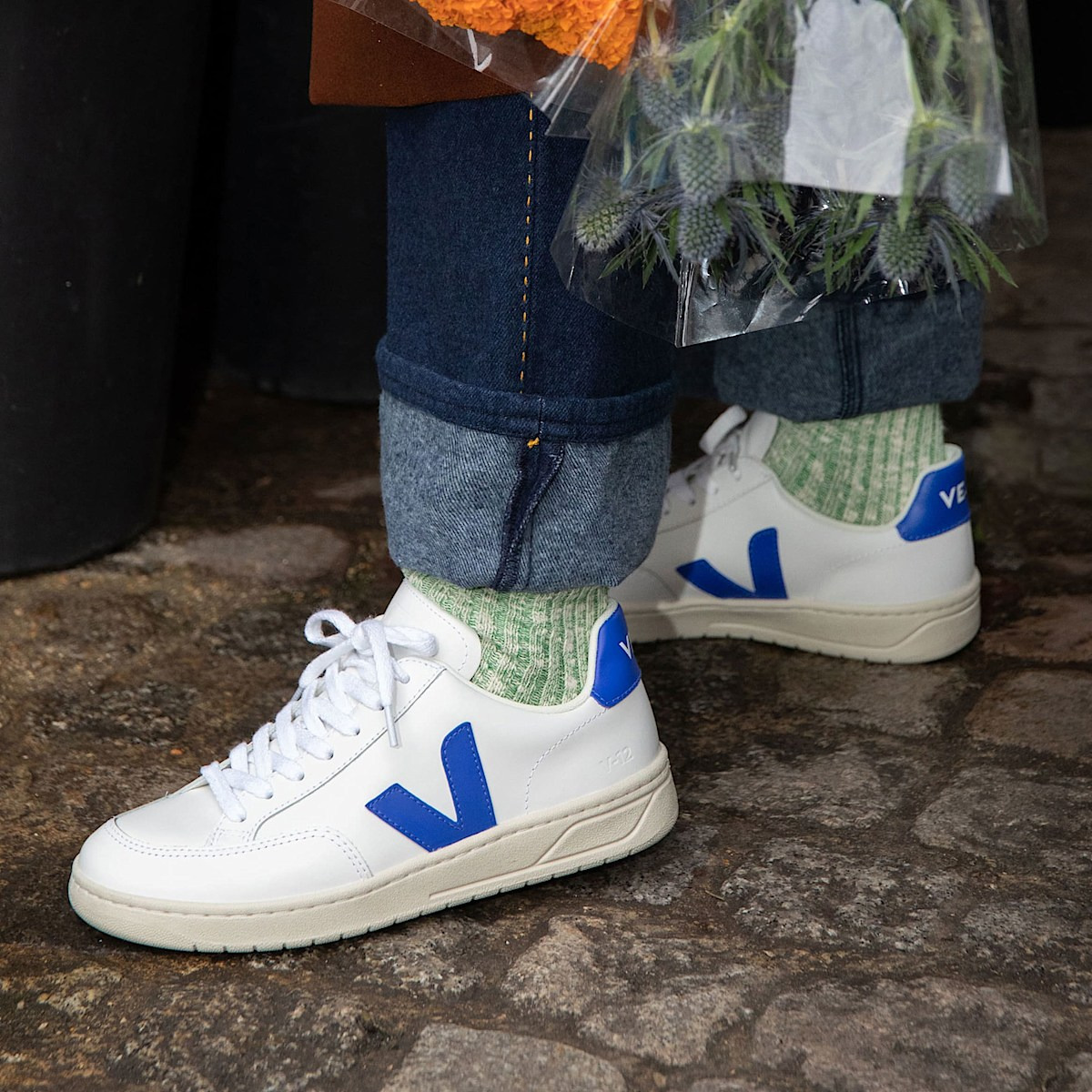 V-12 LEATHER WHITE PAROS - 4