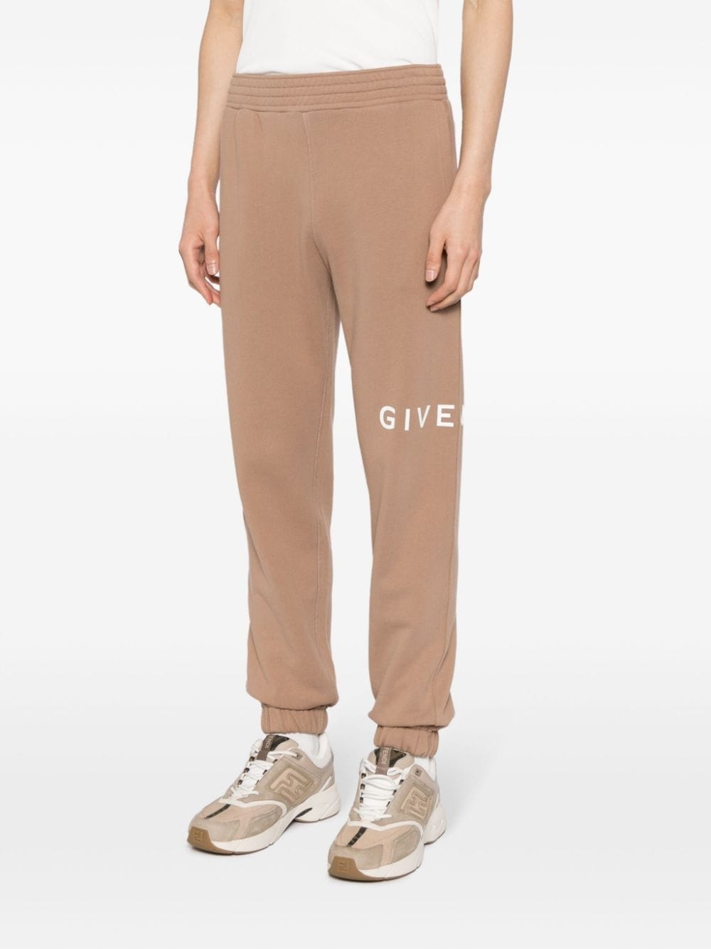 logo-print cotton track pants - 3