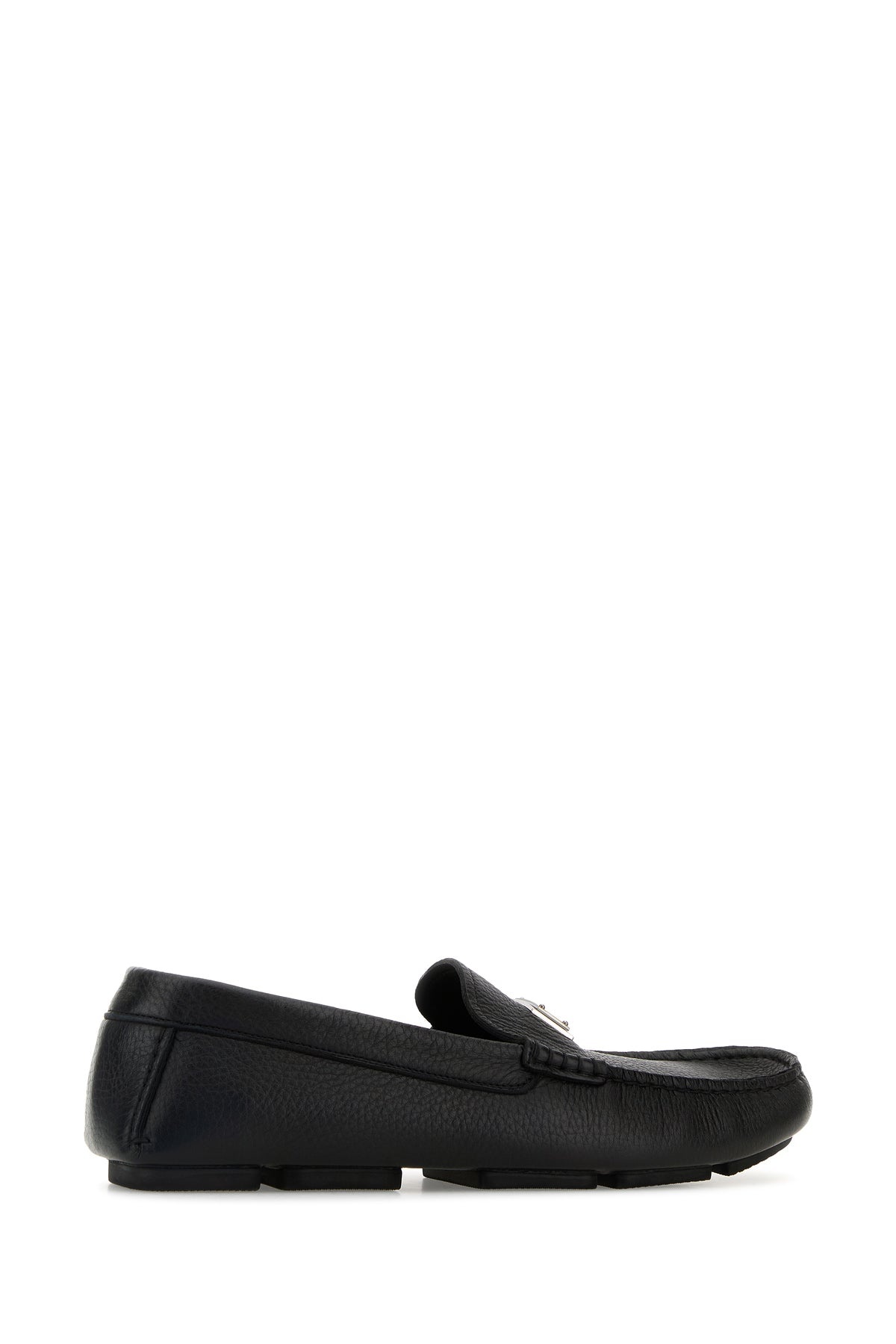 Black leather loafers - 3