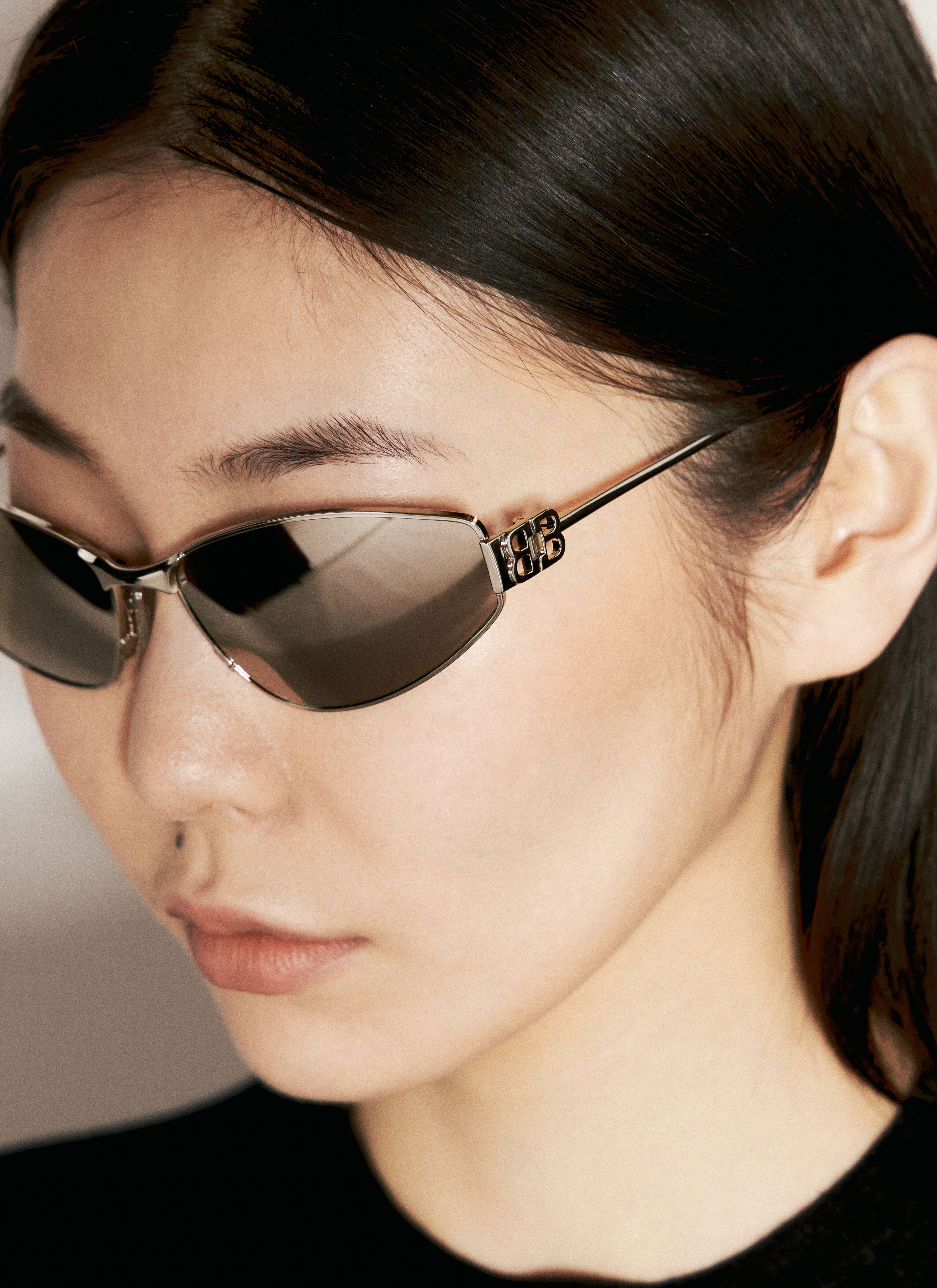BALENCIAGA Mercury Oval Sunglasses | REVERSIBLE