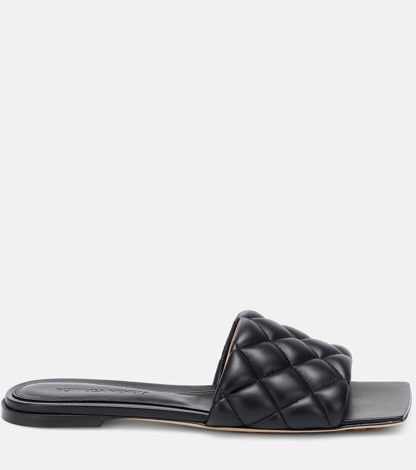 Padded leather sandals - 4