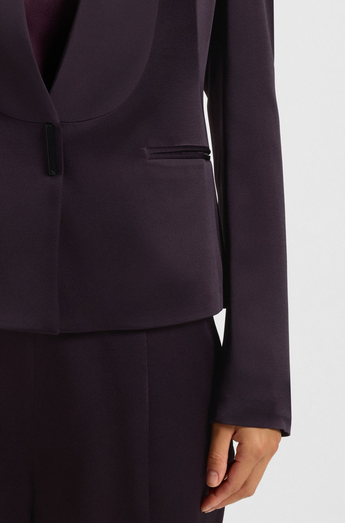 REGULAR-FIT TUXEDO BLAZER WITH SHAWL LAPELS - 6