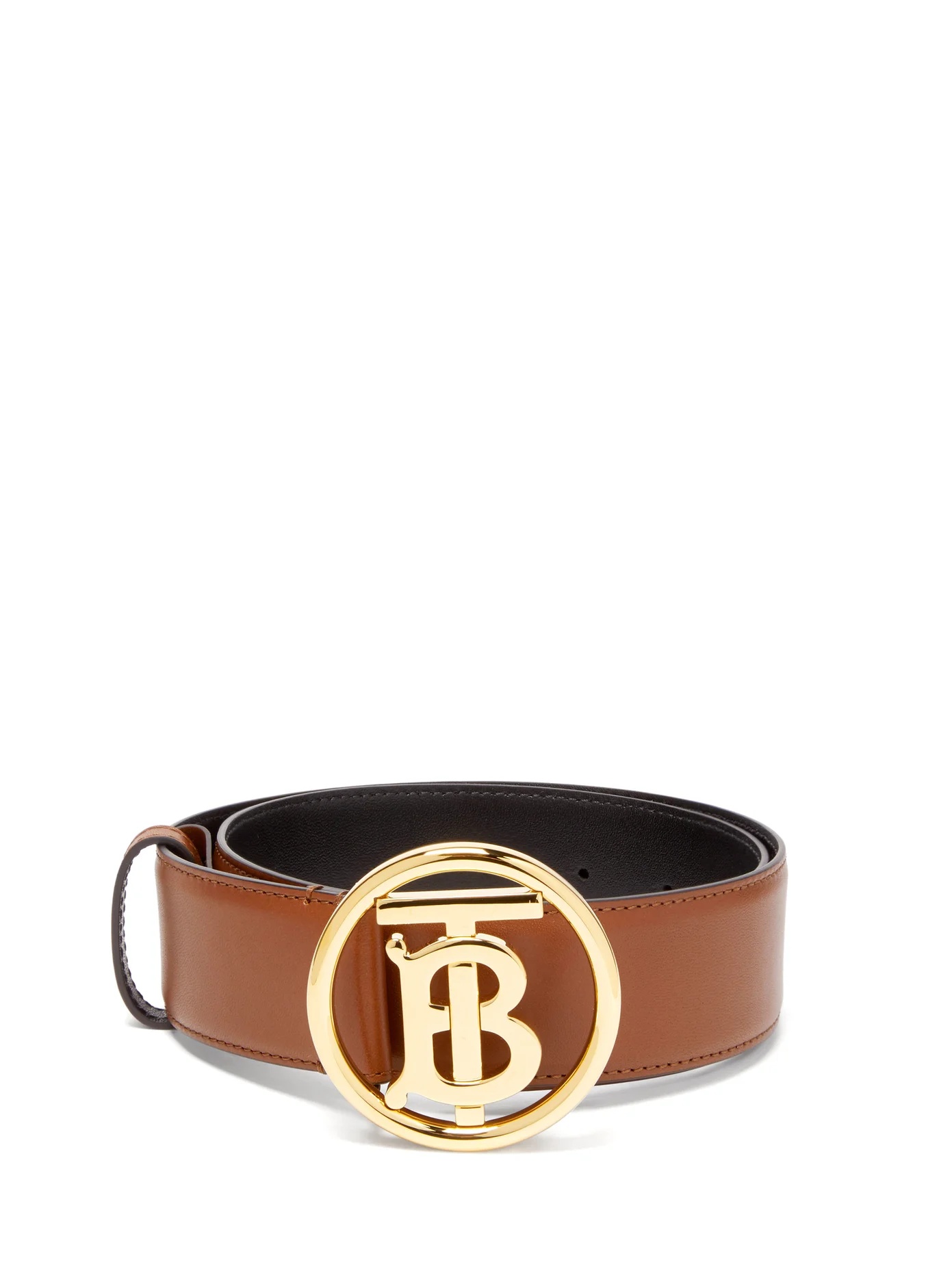 TB-logo leather belt - 1