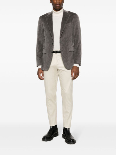 Canali single-breasted ribbed blazer outlook