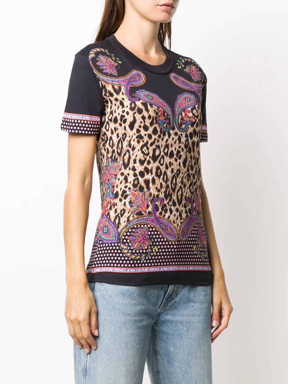 leopard print T-shirt  - 3