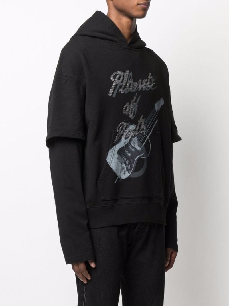 graphic print hoodie - 3