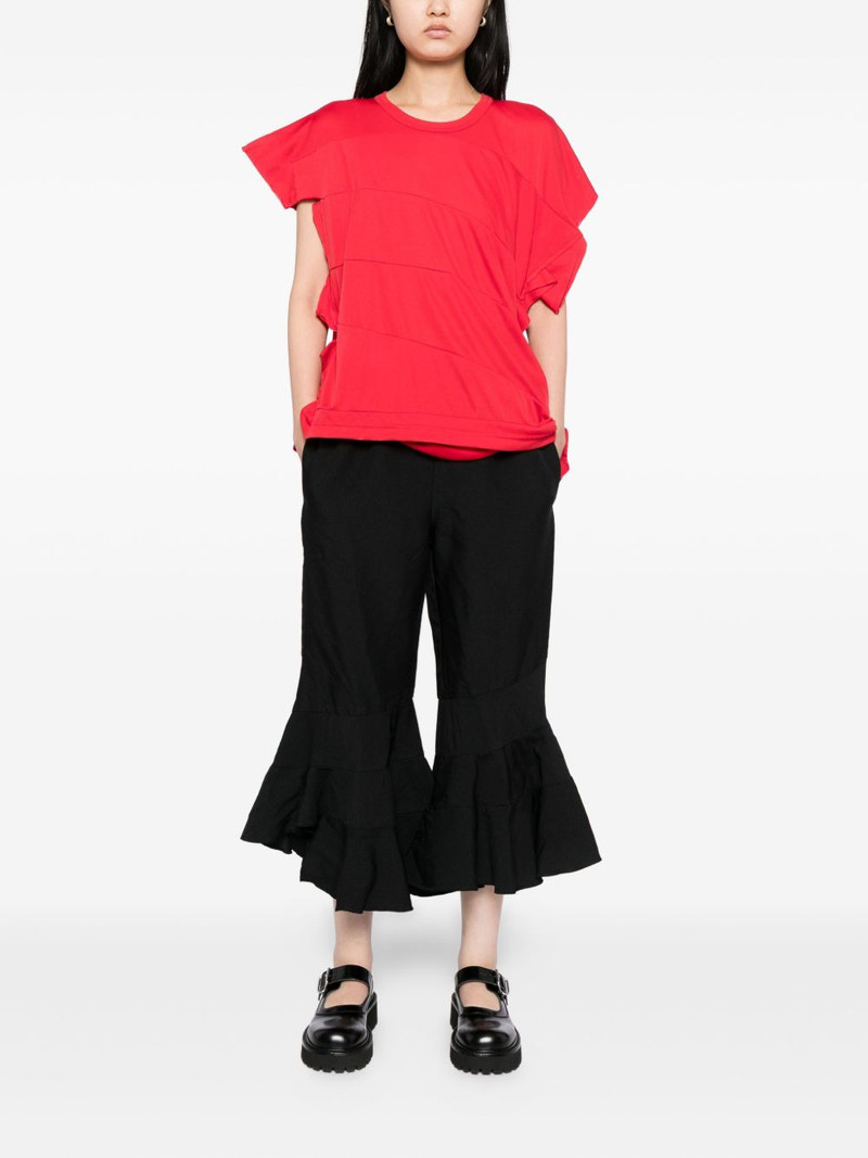 Comme des Garçons Comme des Garçons tiered-hem flared trousers outlook