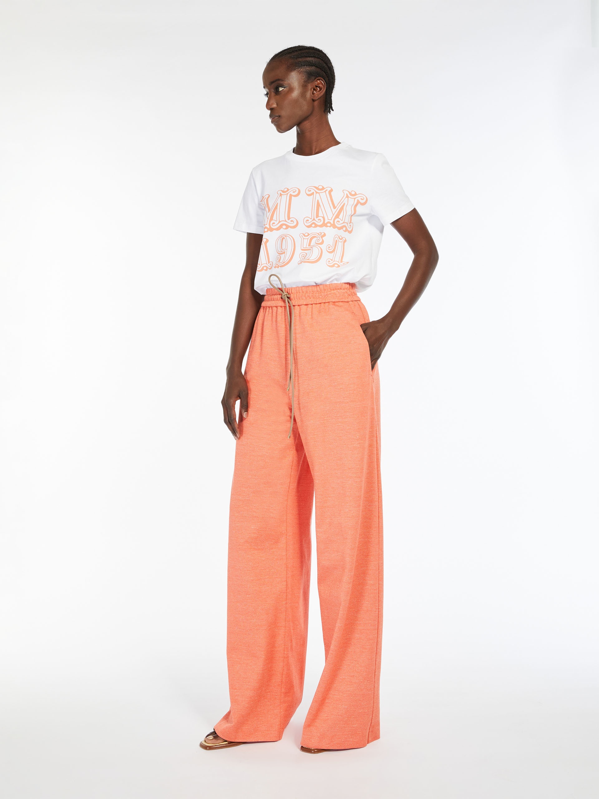 maxmara tシャツ mincio Max Mara MINCIO Printed cotton T-shirt | REVERSIBLE