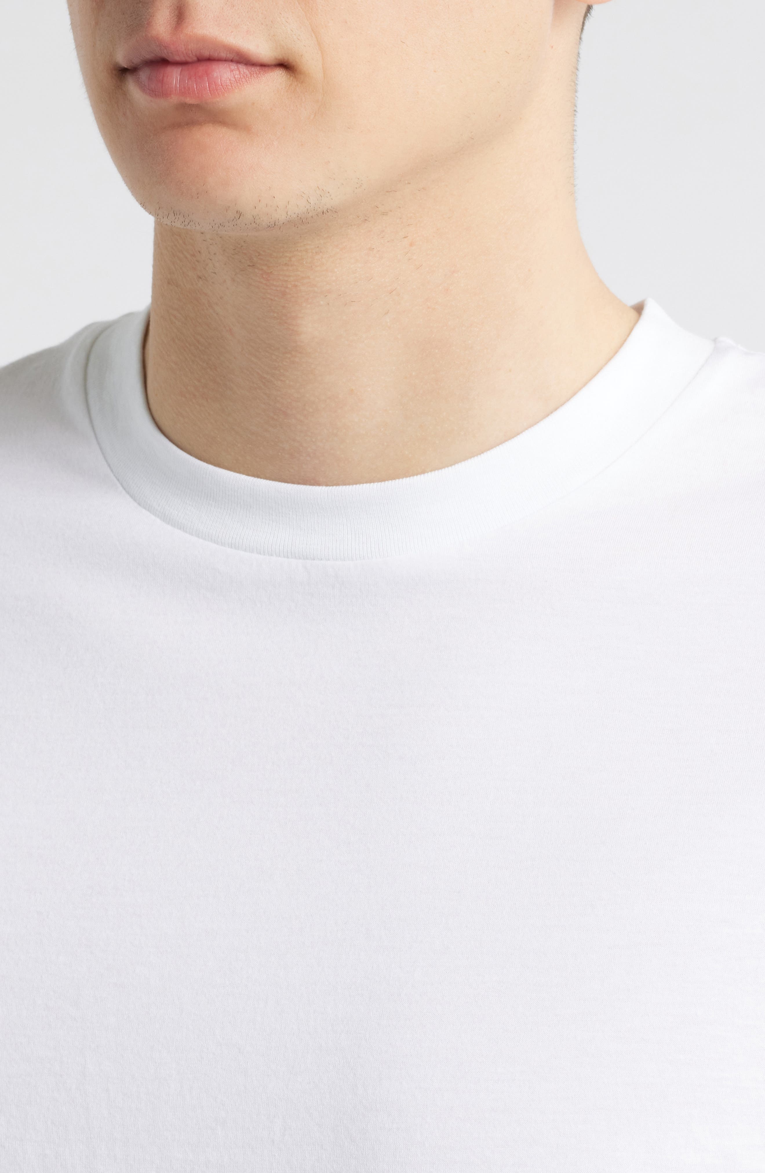 FRAME Cotton Crewneck T-Shirt in White at Nordstrom - 4