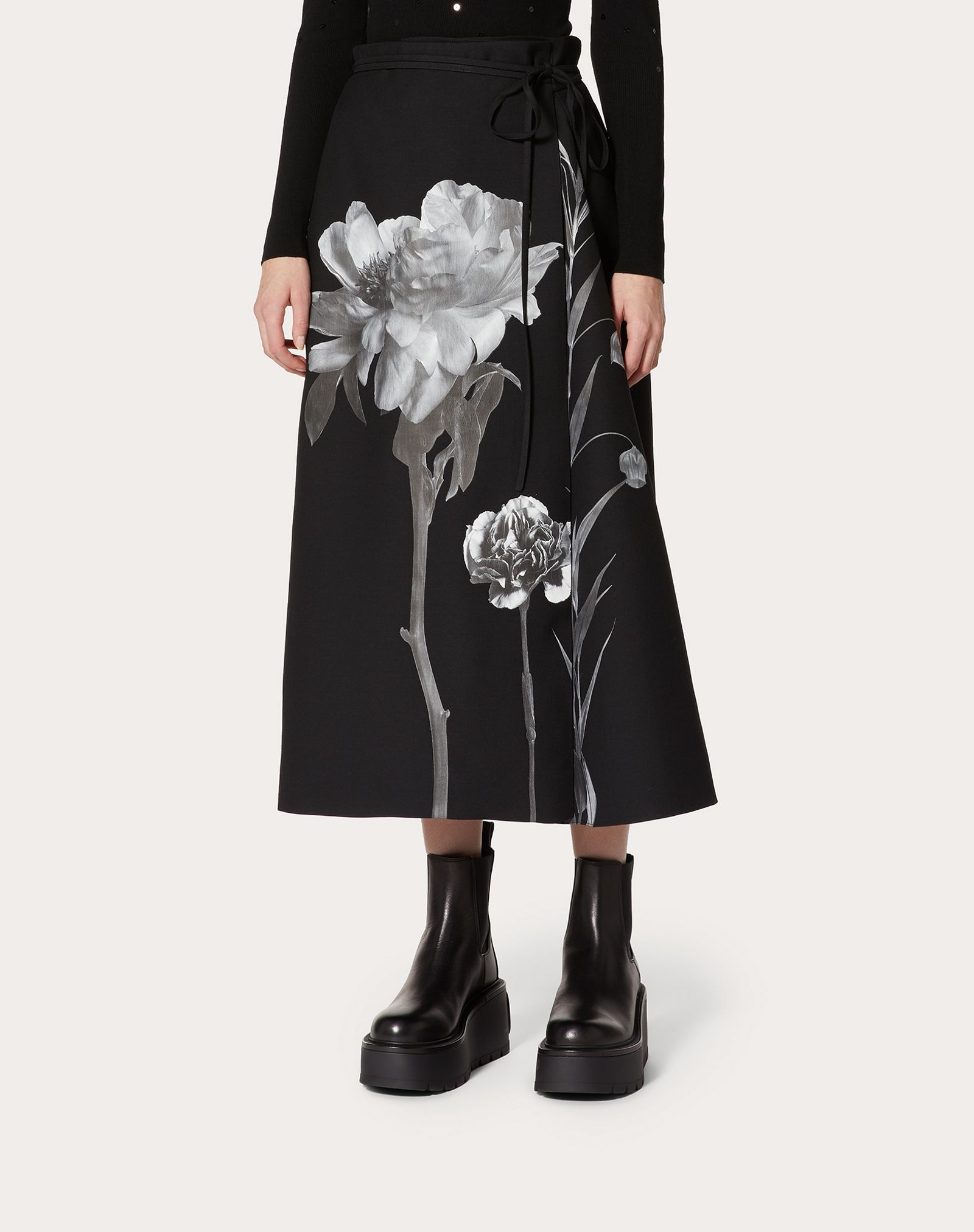 Printed Crepe Couture Skirt - 3