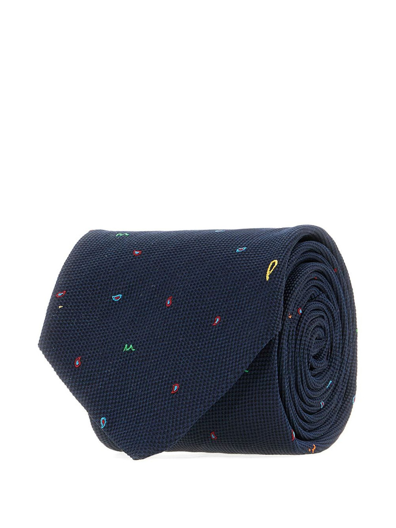 Paul Smith EMBROIDERED SILK TIE outlook