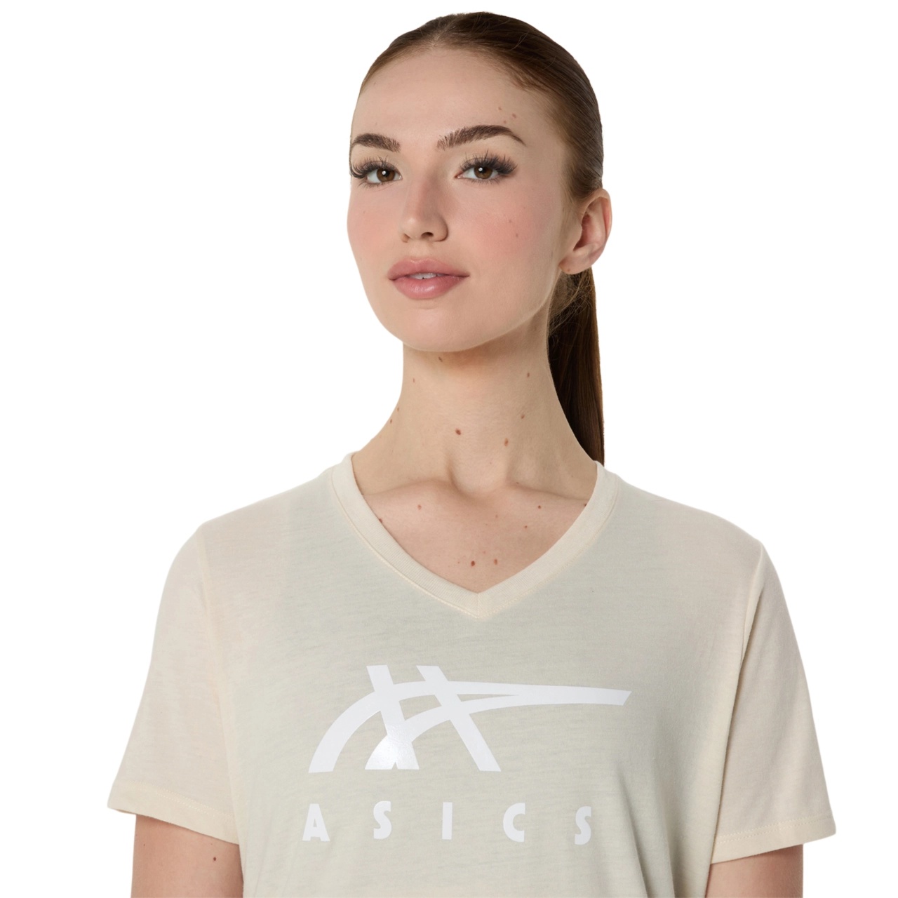 WOMEN'S ASICS STRIPES V-NECK - 4
