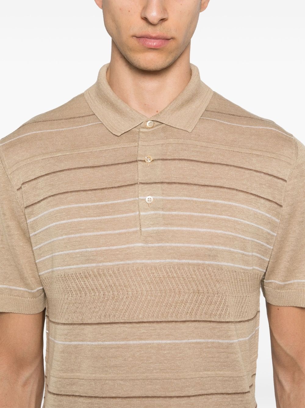 striped polo shirt - 5