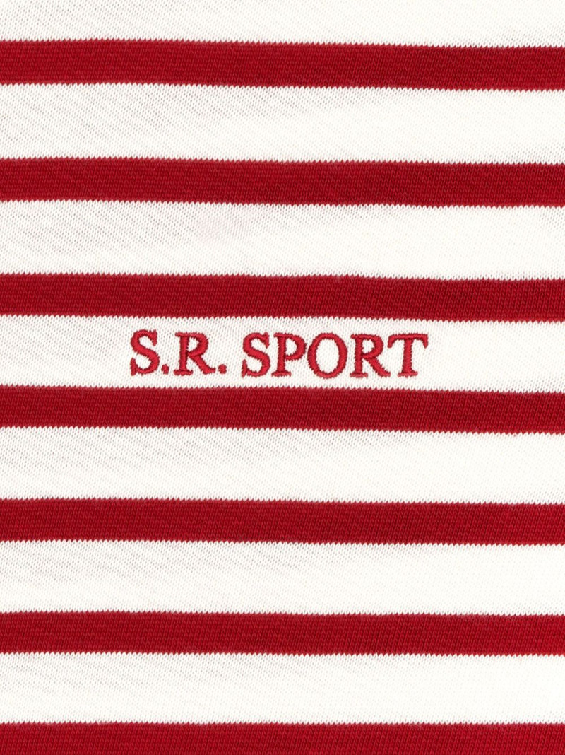 Sporty & Rich logo-embroidered striped T-shirt outlook