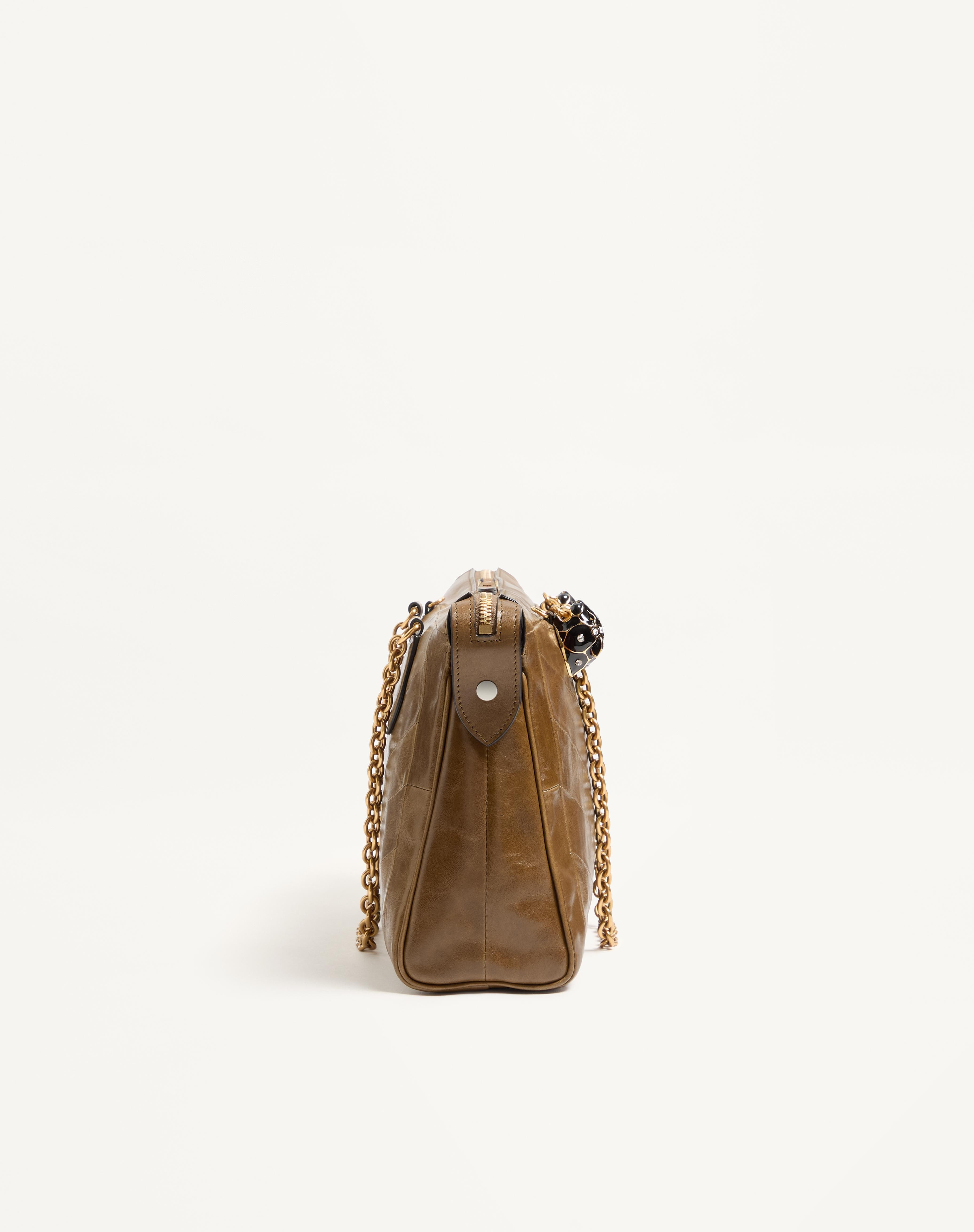 VALENTINO GARAVANI PANTHEA SHOULDER BAG IN NAPPA LEATHER WITH CHEVRON PATTERN - 4