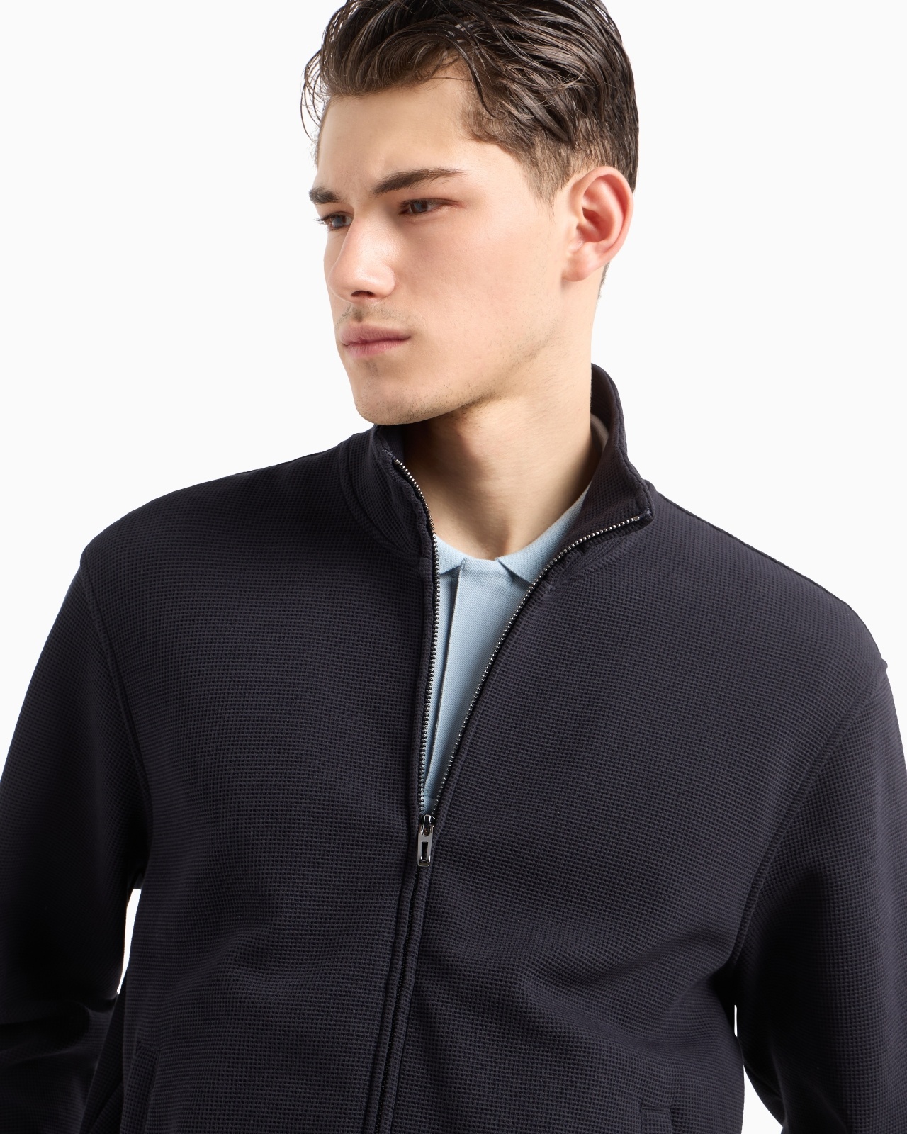 TRAVEL ESSENTIALS FULL-ZIP SWEATSHIRT IN WAFFLE JERSEY - 5