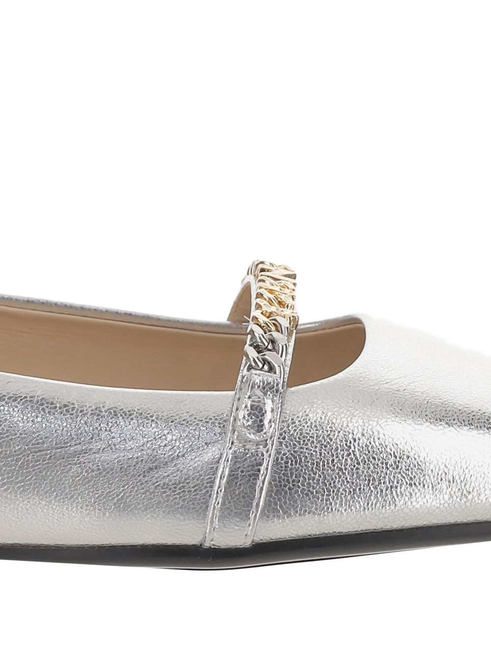 chain-embellished ballet flats - 5