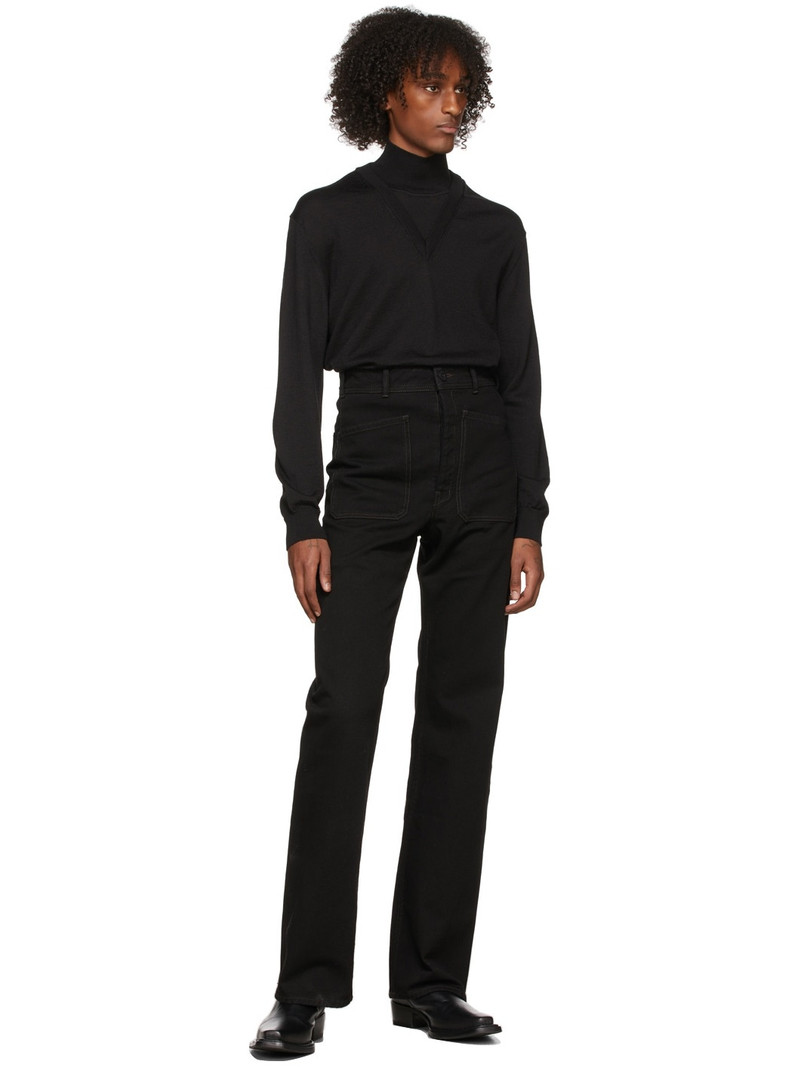 Lemaire Black Double-Breasted Layer Turtleneck outlook