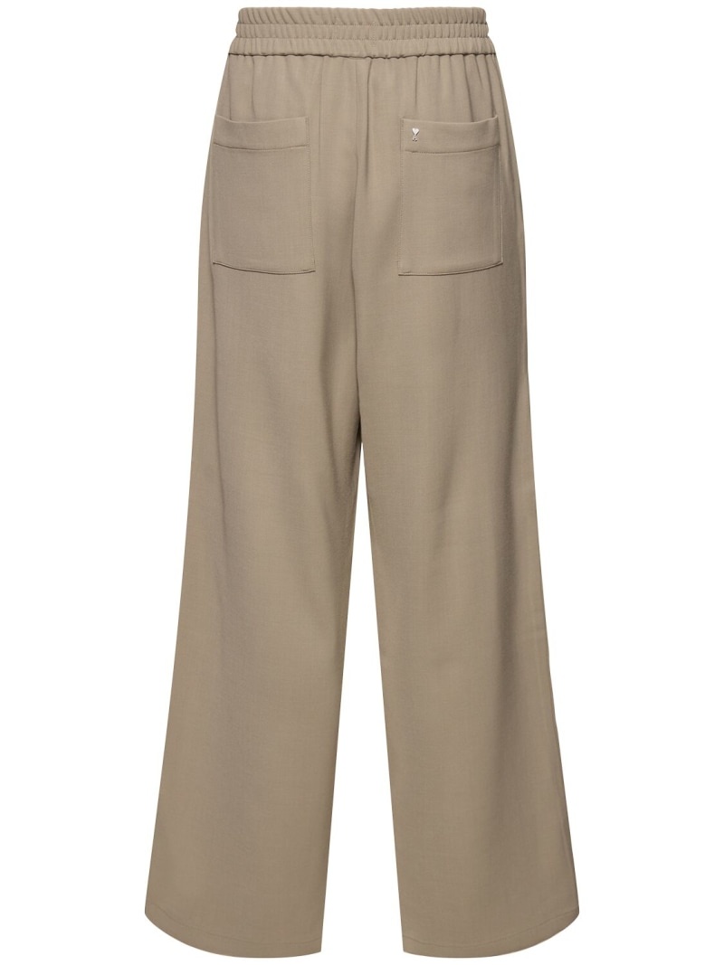 Wool blend wide pants - 5