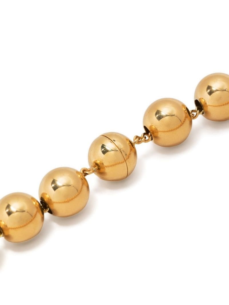 gold-plated bead necklace - 3
