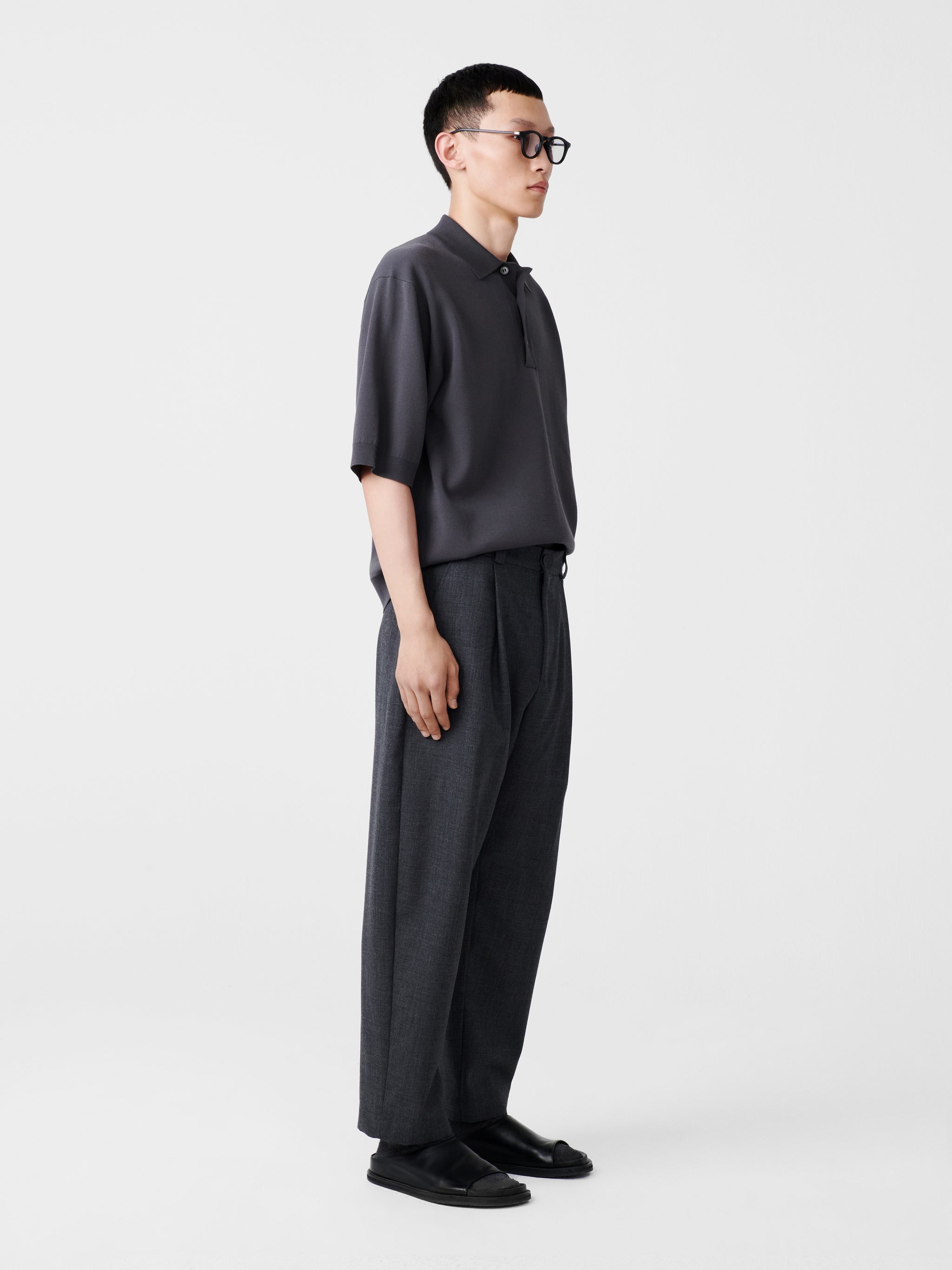 Tuck Tropical Wool Pant - 2