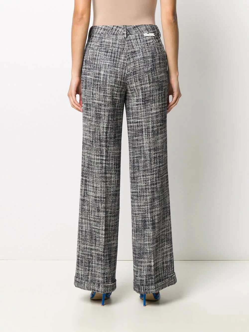 tweed wide-leg trousers - 4