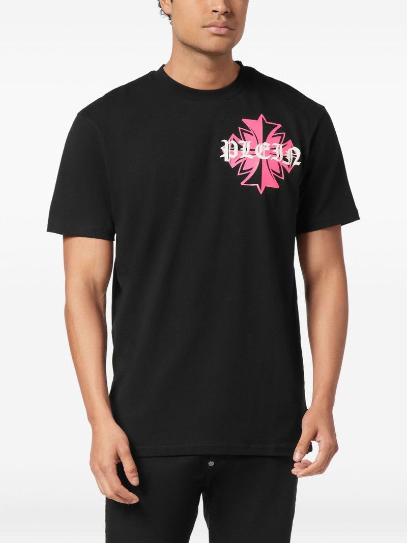 PHILIPP PLEIN crest-print round neck T-shirt outlook
