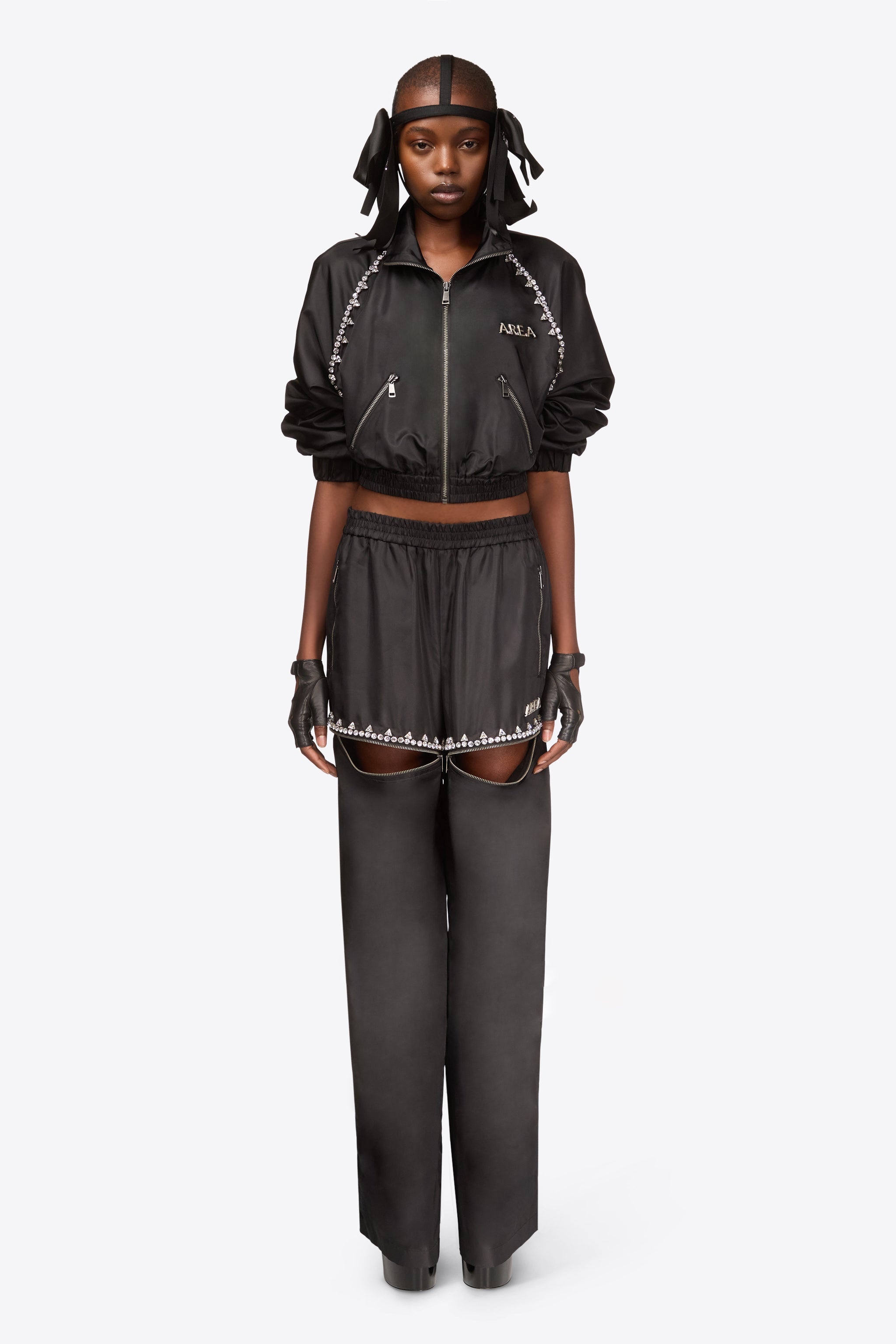 CRYSTAL TRIM TRACK JACKET - 4